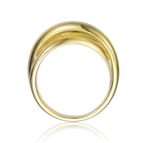 Rozzato Gold Plated ModernRing Size 8