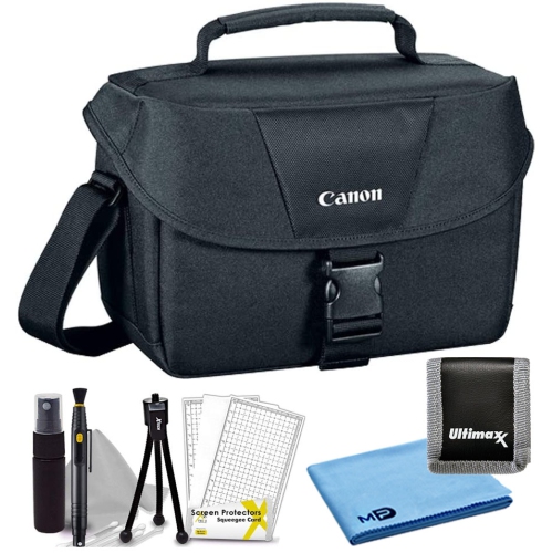 Canon 100ES Padded Compact Digital SLR EOS Camera Gadget Case + Cleaning Kit Bundle