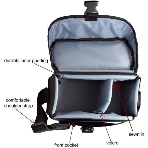 Canon 100ES Padded Compact Digital SLR EOS Camera Gadget Case + Cleaning Kit Bundle