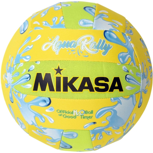 Mikasa Aqua Rally Series Volleyball - VAR Recreational Size-5 Beach Volleyball, Yellow & Green