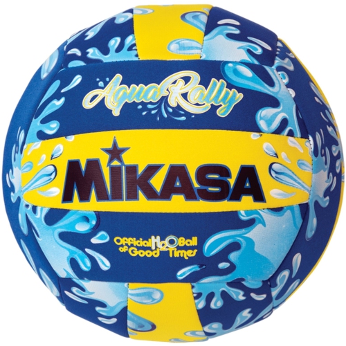 Mikasa Ballon de Volley Série Aqua Rally - VAR Balle de Plage à Usage Récréatif Taille 5, Bleu & Jaune