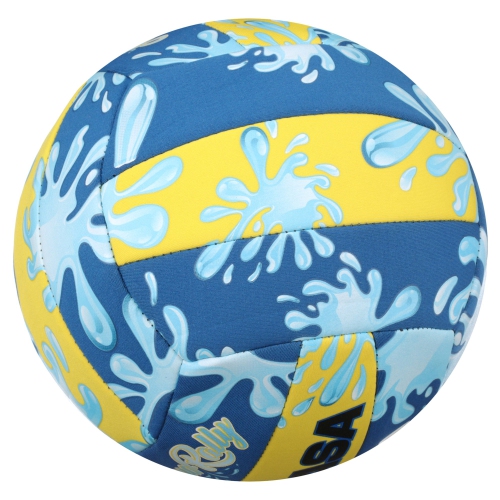 Mikasa Aqua Rally Series Volleyball - VAR Recreational Size-5 Beach Volleyball, Blue & Yellow
