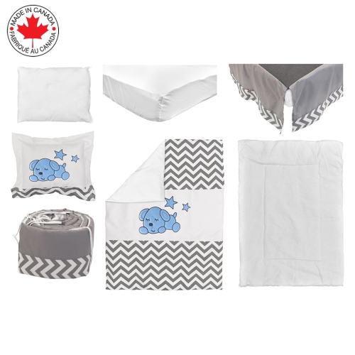 Ensemble de literie pour berceau de bébé Bebelelo pour garçons et filles - Ensemble de literie pour bébé 7 pièces