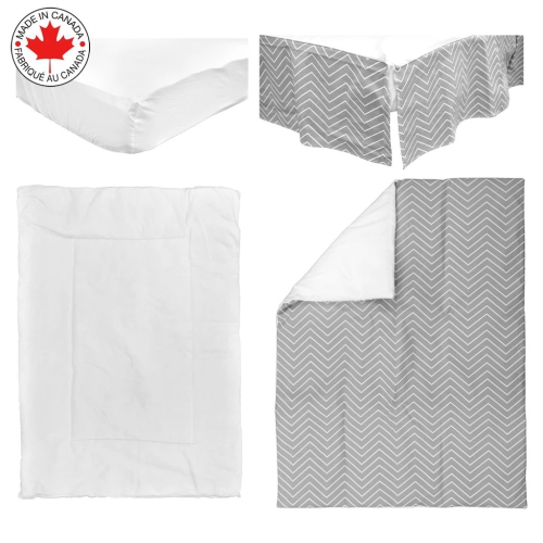 Ensemble de literie pour berceau de bébé Bebelelo pour filles - Ensemble de literie pour bébé 4 pièces