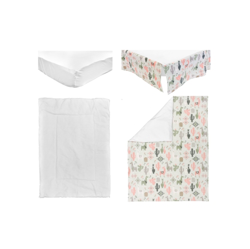 Ensemble de literie pour berceau de bébé Bebelelo pour filles - Ensemble de literie pour bébé 4 pièces