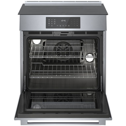 Bosch 30" 4.6 Cu. Ft. True Convection Slide-In Induction Range (HII8057C) - Stainless Steel