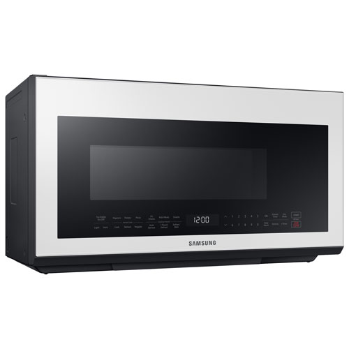 Samsung BESPOKE Over-The-Range Microwave - 2.1 Cu. Ft. - White Glass