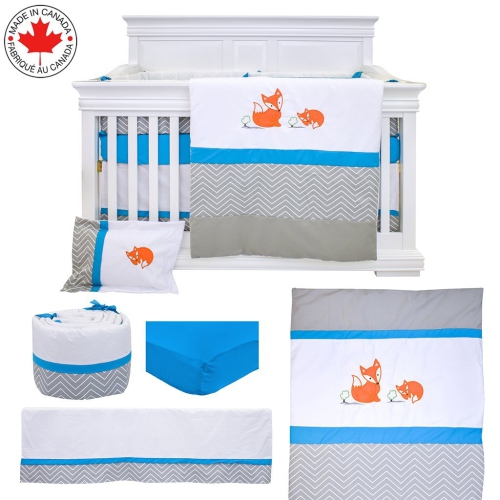 Ensemble de literie pour berceau de bébé Bebelelo pour garçons et filles - Ensemble de literie pour bébé 7 pièces