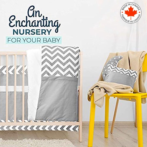 Ensemble de literie pour berceau de bébé Bebelelo pour garçons et filles - Ensemble de literie pour bébé 7 pièces