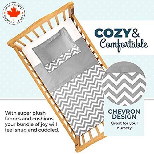 Ensemble de literie pour berceau de bébé Bebelelo pour garçons et filles - Ensemble de literie pour bébé 7 pièces