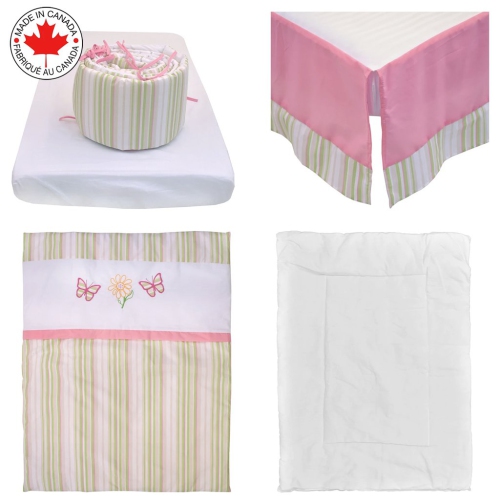 Ensemble de literie pour berceau de bébé Bebelelo pour garçons et filles - Ensemble de literie pour bébé 5 pièces