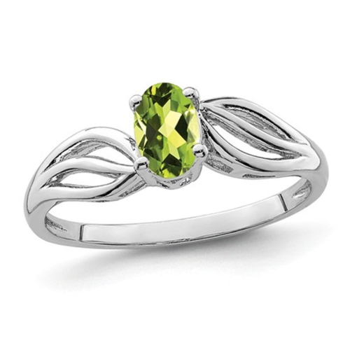 Peridot Ring 1/2 Carat (ctw) in Sterling Silver