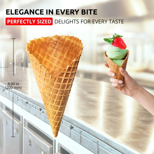 AP-600 Waffle Cone Maker | Commercial Ice Cream Cone Maker | Stainless Steel | Nonstick | Manual Control | 110V