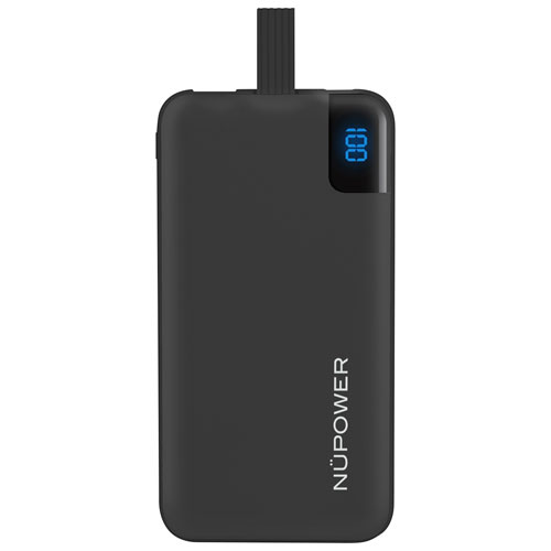 NuPower 10000 mAh USB-C Portable Power Bank - Black