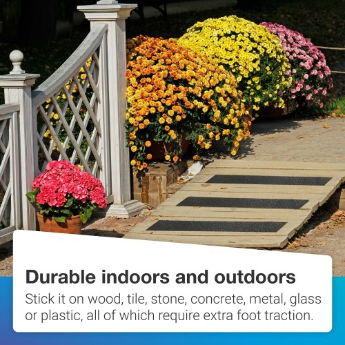 2Pcs of 80 Grit Anti-Slip Tape Heavy Duty Waterproof Adhesive Tape for Indoor and Outdoor Use - 4" x 33FT