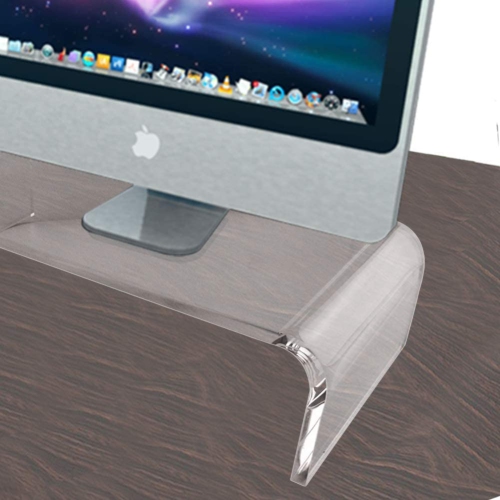 Acrylic Monitor Stand Riser for iMac, PC, Desktop, Laptop, TV Screen, Printer. Sturdy Platform, Transparent Computer Monitor Riser for Home and Office