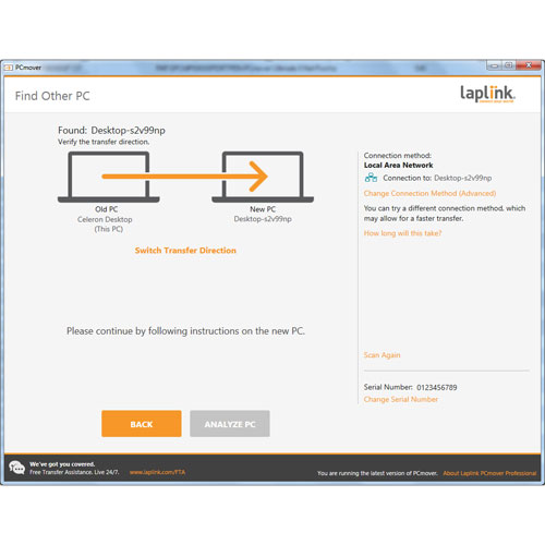 Laplink PCmover Professional 11 - 1 Use - Digital Download