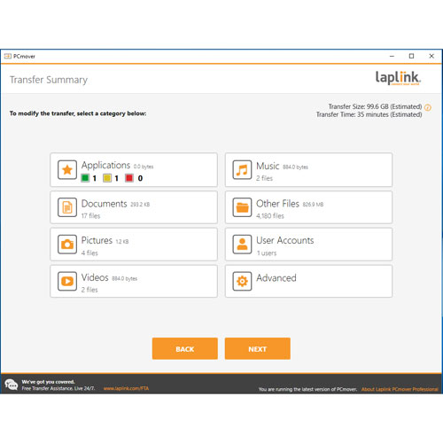Laplink PCmover Professional 11 - 5 Uses - Digital Download