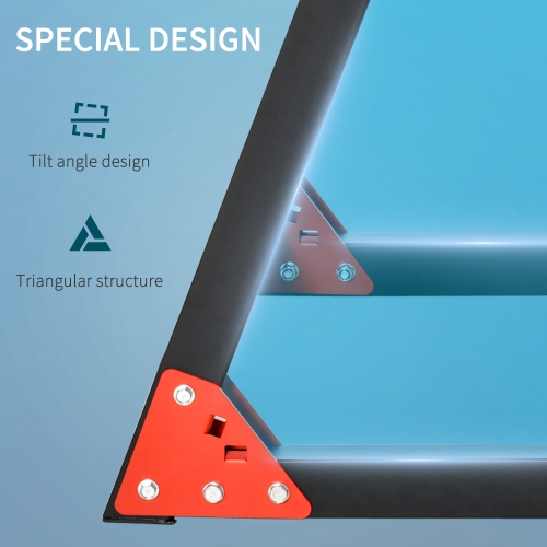 Soozier Dip Stand Station, Heavy Duty Upper Body Equipment, Tricep Dips, Pull-Ups, Push-Ups, L-Sits for Home, Gym, Office, Black