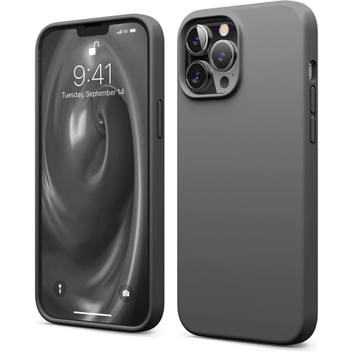 ELAGO  Compatible w Iphone 13 Pro Max Case, Liquid Silicone Case, Full Body Screen Camera Protection, Shockproof, Slim, Anti-Scratch Soft Microfiber