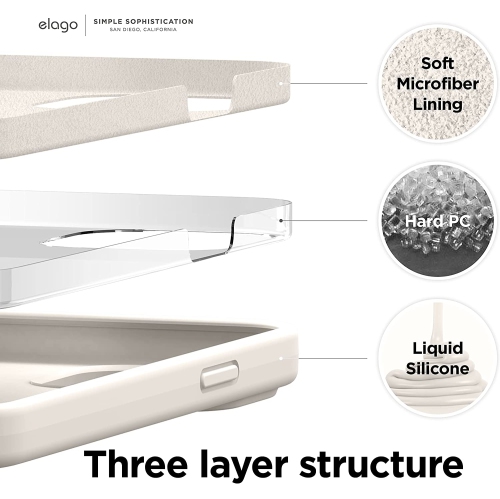 elago Compatible with iPhone 13 Mini Case, Liquid Silicone Case, Full Body Screen Camera Protective Cover, Shockproof, Slim Phone Case, Anti-Scratch