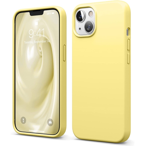 ELAGO  Compatible \w Iphone 13 Case, Liquid Silicone Case, Full Body Screen Camera Protective Cover, Shockproof, Slim Case, Anti-Scratch Soft