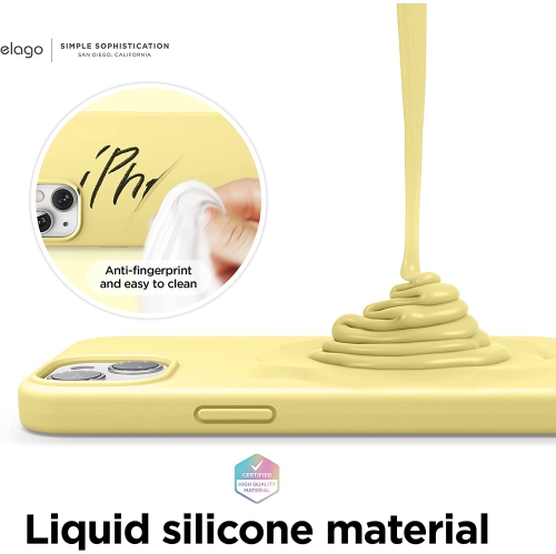 elago Compatible with iPhone 13 Case, Liquid Silicone Case, Full Body Screen Camera Protective Cover, Shockproof, Slim Case, Anti-Scratch Soft