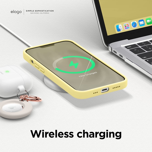 elago Compatible with iPhone 13 Case, Liquid Silicone Case, Full Body Screen Camera Protective Cover, Shockproof, Slim Case, Anti-Scratch Soft