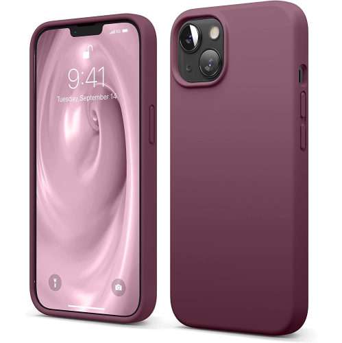 ELAGO  Compatible w Iphone 13 Case, Liquid Silicone Case, Full Body Screen Camera Protective Cover, Shockproof, Slim Case, Anti-Scratch Soft