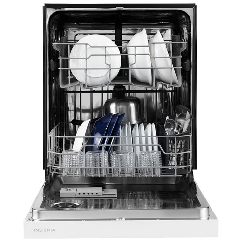 Insignia 24" 51dB Built-In Dishwasher with Stainless Steel Tub (NS-DWRF2WH3) - White - Only at Best Buy