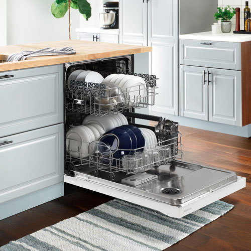 Insignia 24" 51dB Built-In Dishwasher with Stainless Steel Tub - White - Only at Best Buy