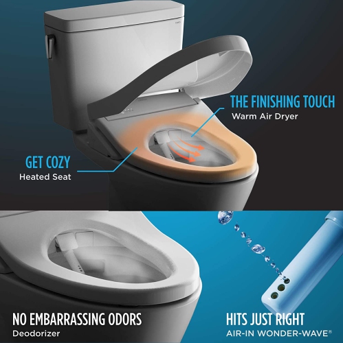 TOTO SW3056#01 S550e WASHLET Electronic Bidet smart Toilet Seat with EWATER+ and Auto Open and Close Contemporary Lid, Elongated, Co by TOTO - Open Box condition - Image 2