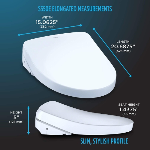 TOTO SW3056#01 S550e WASHLET Electronic Bidet smart Toilet Seat with EWATER+ and Auto Open and Close Contemporary Lid, Elongated, Co by TOTO - Open Box condition - Image 7