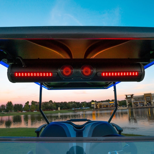 ECOXGEAR SoundExtreme SEDS32 Double-Sided Amplified Powersports 11 Speaker Bluetooth Soundbar Waterproof Sandproof with LED Lighting 500 Watts of