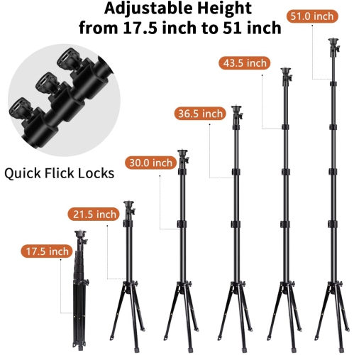 Anneau lumineux avec trépied et support pour téléphone cellulaire pour diffusion en direct/maquillage, mini anneau lumineux DEL pour caméra pour