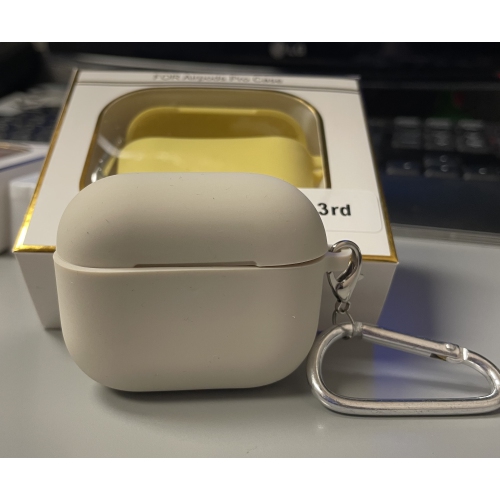 CC  Topsave Silicone Rubberized Soft Protect Case Cover for Airpod 3Rd Gen Combine With Hook(Convenient for Hanging), Soft In White