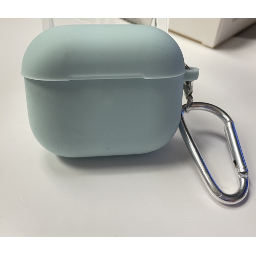 CC  Topsave Silicone Rubberized Soft Protect Case Cover for Airpod 3Rd Gen Combine With Hook(Convenient for Hanging) In Teal
