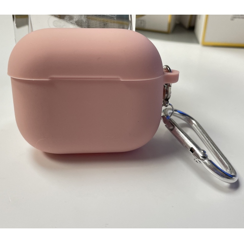 CC  Topsave Silicone Rubberized Soft Protect Case Cover for Airpod 3Rd Gen Combine With Hook(Convenient for Hanging) In Pink