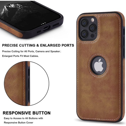 Brenda Retro Leather Case Anti-Knock Back Cover Soft TPU Business Shell Phone Case High Quality for iPhone 12 and 12 Pro (FREE SHIPPING)