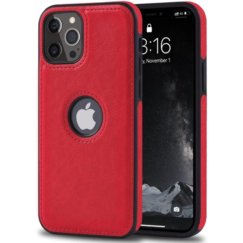 Brenda Coque rétro en cuir synthétique coque de téléphone de luxe professionnelle en cuir avec coutures Pour iPhone 13 PRO MAX