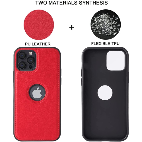 Brenda Coque rétro en cuir synthétique coque de téléphone de luxe professionnelle en cuir avec coutures Pour iPhone 13 PRO MAX