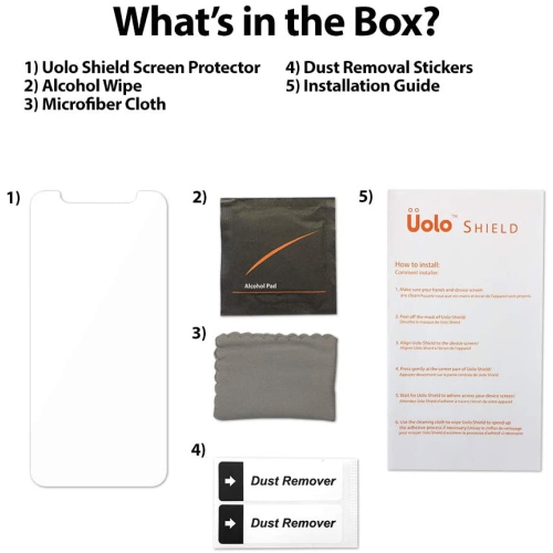 2 PACK - Uolo [Shield] iPhone 14 Plus/13 Pro Max/12 Pro Max Tempered Glass [9H] Screen Protector Case Friendly & Easy Installation - 2-pack Bundle