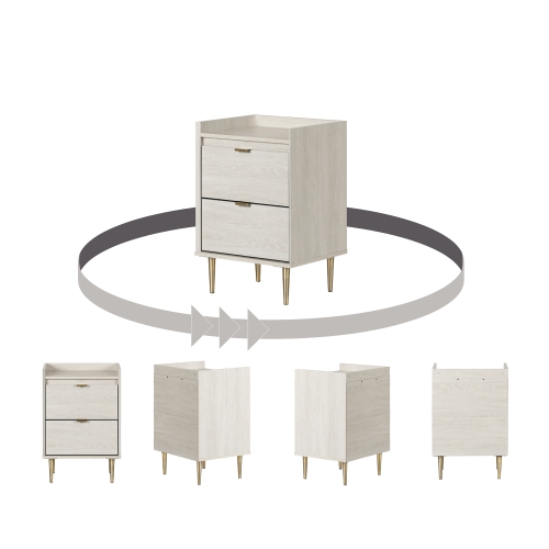 South Shore, Hype, End Table, Winter Oak