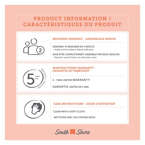 South Shore, Hype, End Table, Winter Oak