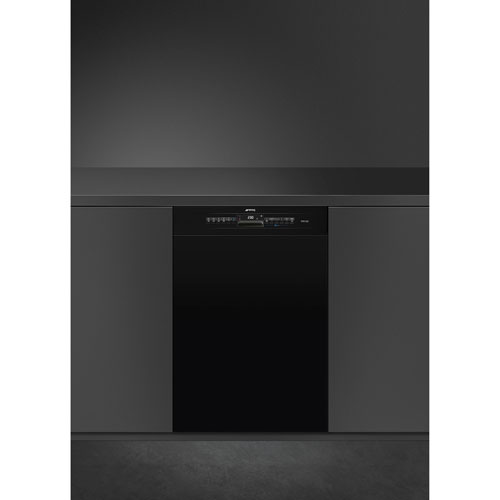 Lave-vaisselle encastrable 24 po 48 dB avec troisième panier de Smeg - Noir