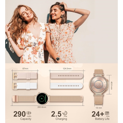 Small Women’s Smart Watch with Bluetooth Call – 1.27" Touchscreen, Heart Rate, Sleep Monitor, 100+ Sports Modes, DIY Dial, Fitness Tracker, iOS &