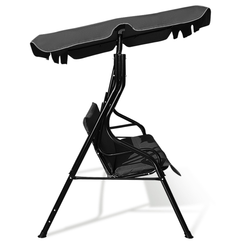 Patiojoy 3-Seats Outdoor Glider Hammock with Adjustable Waterproof Canopy Aluminum Frame Patio Swing Chair