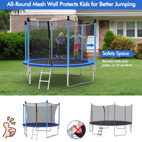 Patiojoy – trampolines de loisir approuvées par l'ASTM avec filet de protection 10ft, Jumping Exercise