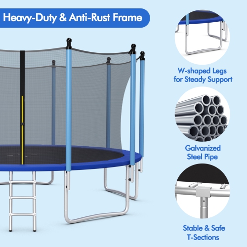 Patiojoy – trampolines de loisir approuvées par l'ASTM avec filet de protection 15ft, Jumping Exercise