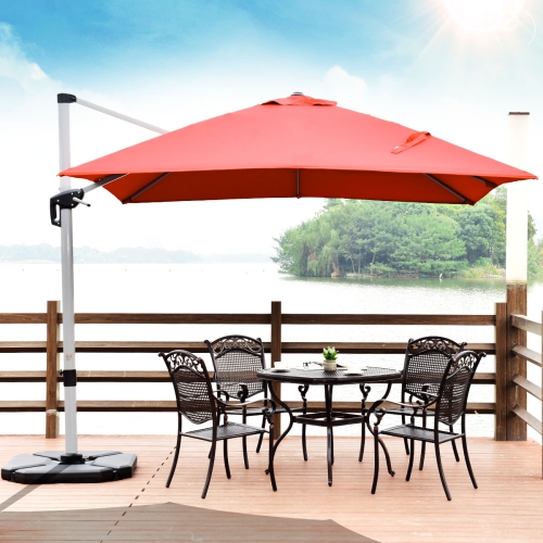 Topbuy 10' Market Umbrella Outdoor Patio Square Offsete